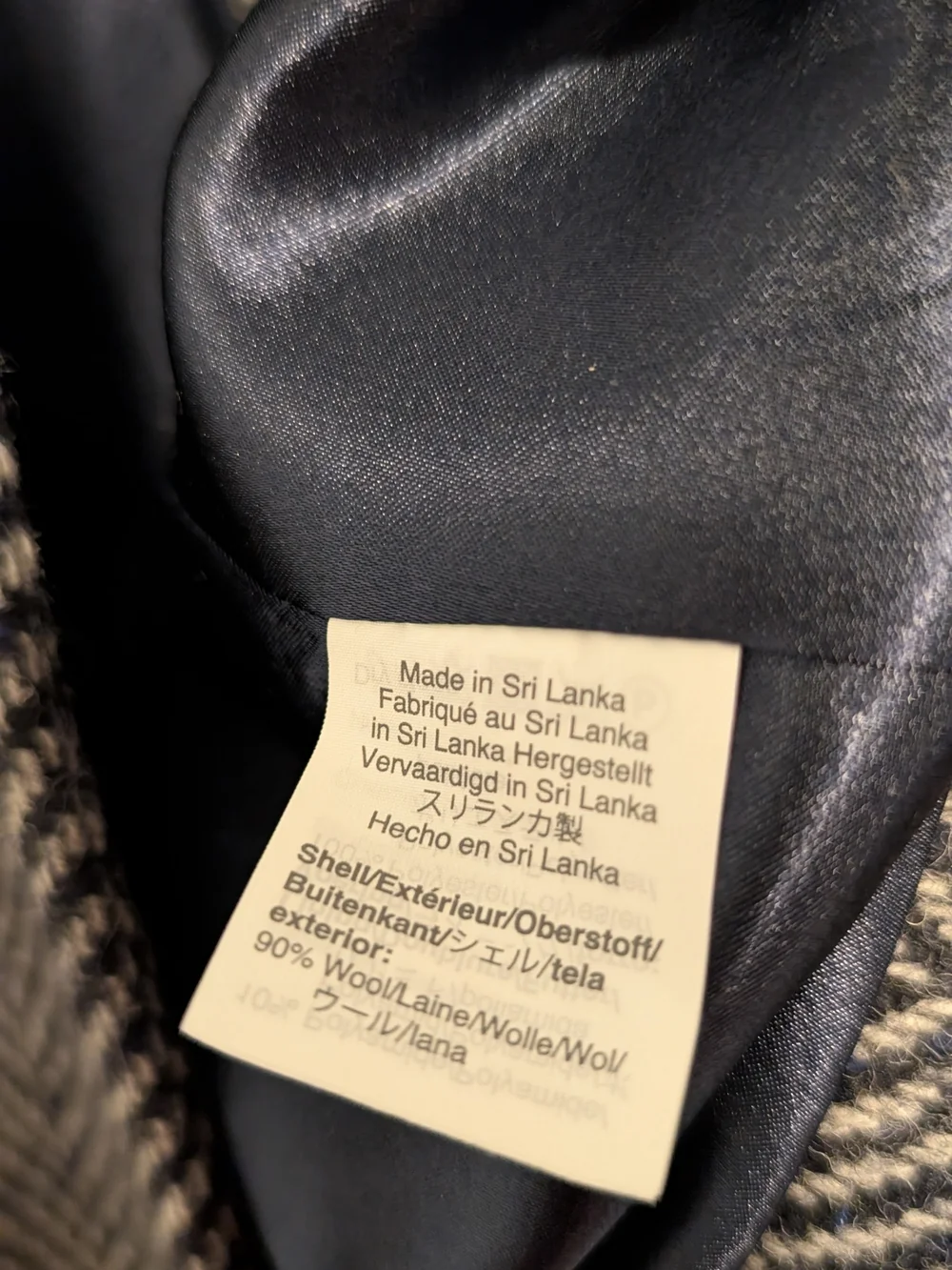 NWT J. Crew 98% Wool Herringbone Long Car Coat Navy Preppy Top Coat Tweed 6 Med - Picture 5 of 9